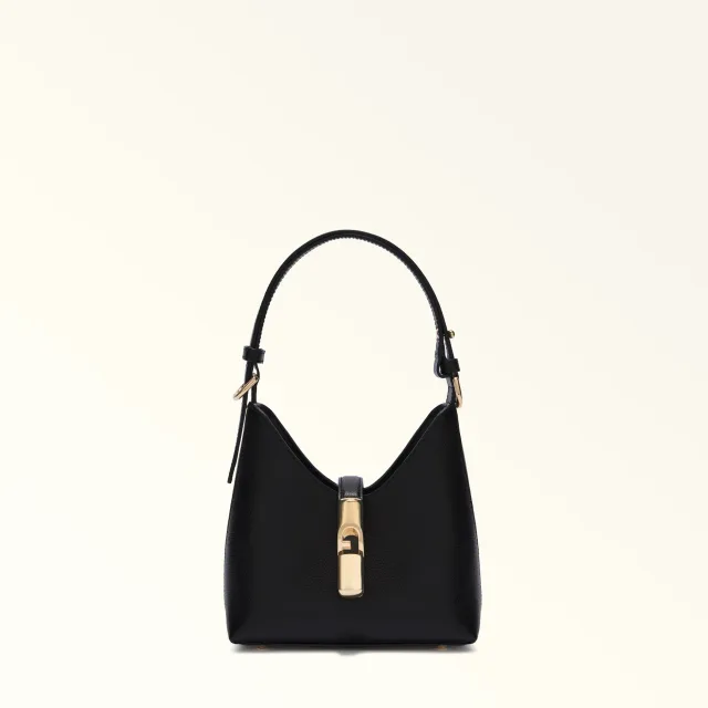 Furla Iride: как носить компактную сумку в городских образах 2026: Furla Iride: чёрные женские сумки, реальный каталожный ракурс 6