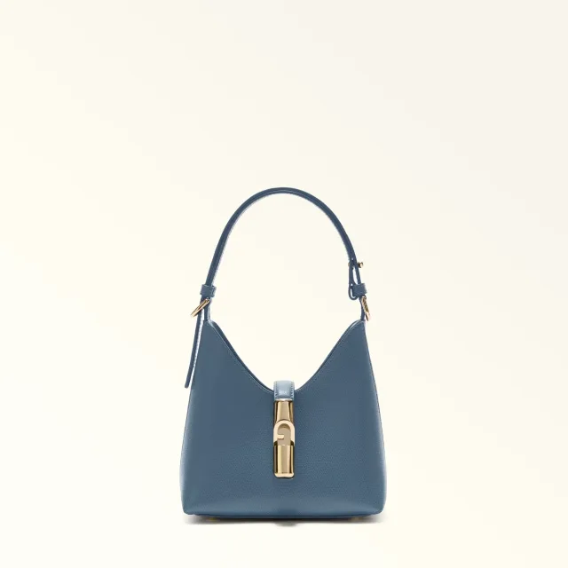 Furla Iride: как носить компактную сумку в городских образах 2026: Furla Iride: синие женские сумки, реальный каталожный ракурс 6