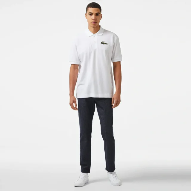 Мужская Lacoste: как собрать городской гардероб не только из поло: Lacoste: мужские брюки из смеси хлопка и шерсти, реальный каталожный ракурс 1