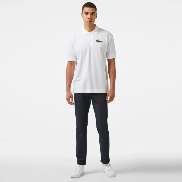 Мужская Lacoste: как собрать городской гардероб не только из поло: Lacoste: мужские брюки из смеси хлопка и шерсти, реальный каталожный ракурс 2