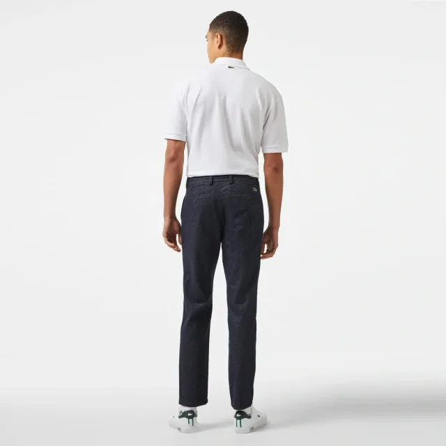 Мужская Lacoste: как собрать городской гардероб не только из поло: Lacoste: мужские брюки из смеси хлопка и шерсти, реальный каталожный ракурс 3