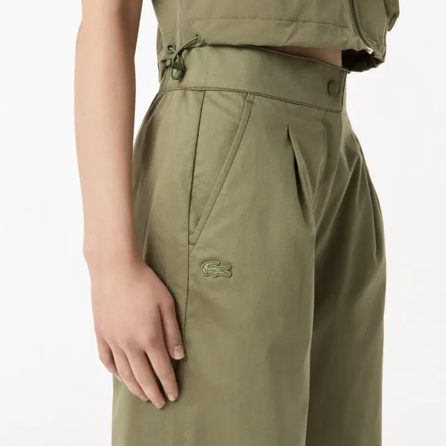 Женские брюки Lacoste: как выбрать посадку для движения весь день: Женские брюки Lacoste из эластичного хлопка, реальный каталожный ракурс 4