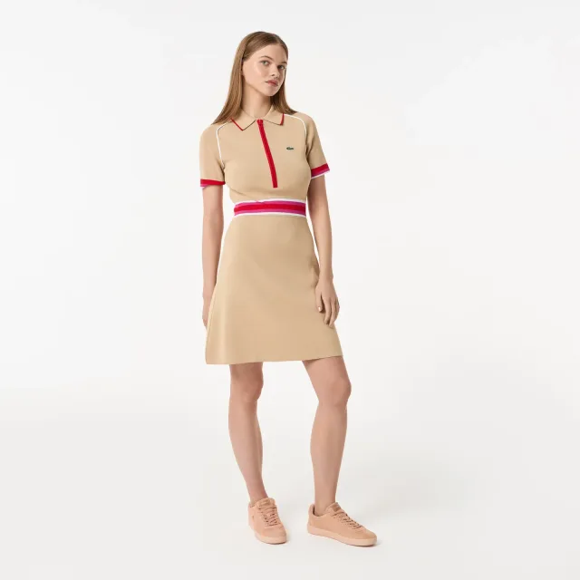 Женские платья Lacoste: три силуэта для города, которые хочется носить не один раз: Платье Lacoste из вискозы, реальный каталожный ракурс 2