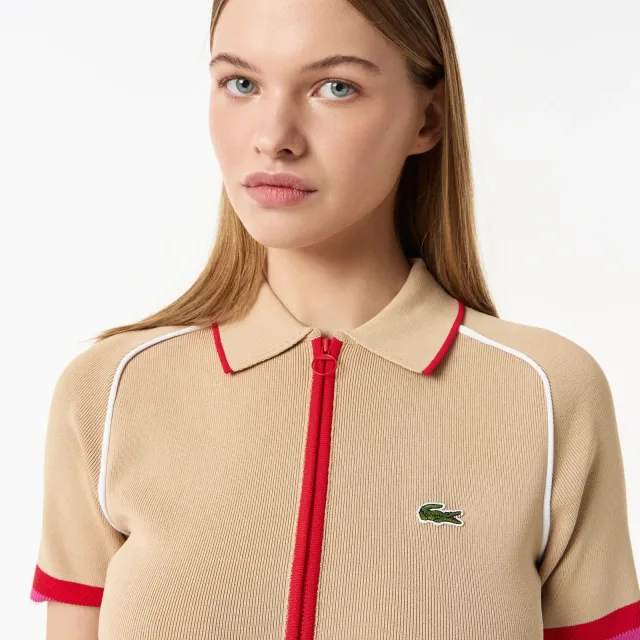 Женские платья Lacoste: три силуэта для города, которые хочется носить не один раз: Платье Lacoste из вискозы, реальный каталожный ракурс 5