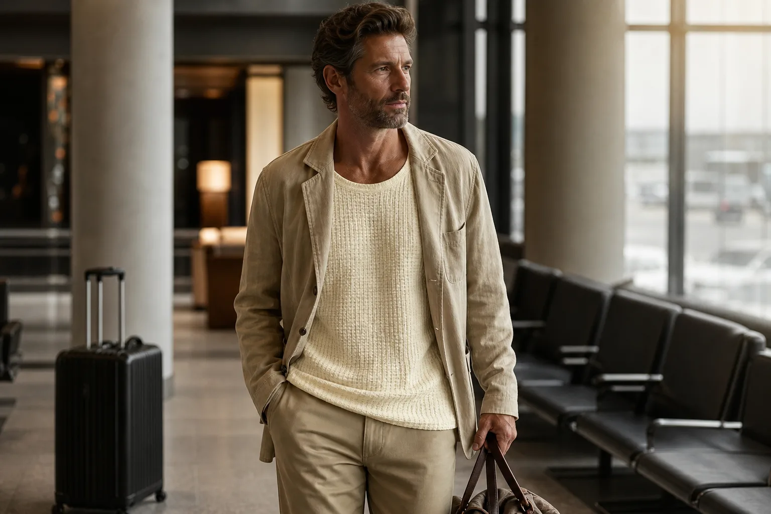 Рубашки Country Textile: как носить свободную посадку мужчине, деталь образа 4